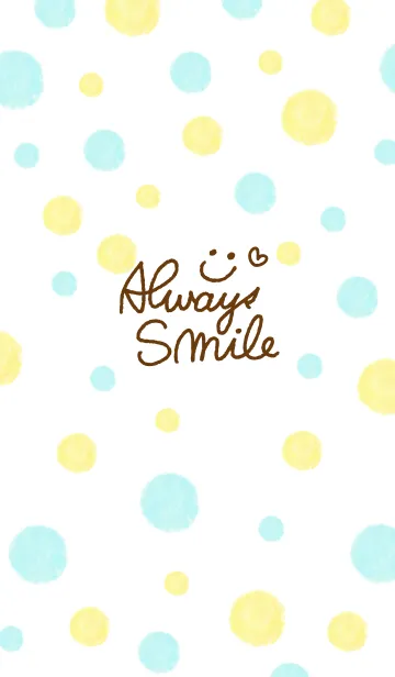 [LINE着せ替え] 水彩水玉スマイル-3-の画像1