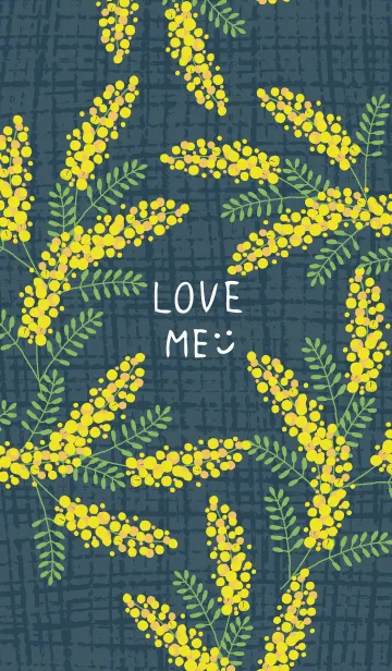 [LINE着せ替え] ミモザと麻 藍色4の画像1