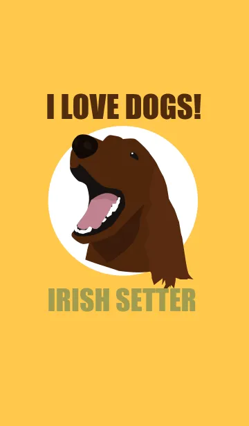 [LINE着せ替え] I LOVE DOGS！ -IRISH SETTER-の画像1