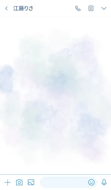 [LINE着せ替え] 水彩グラデーション（ブルー）の画像3