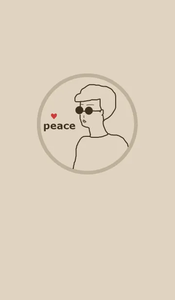 [LINE着せ替え] PEACE BOY (#11/brown beige)の画像1