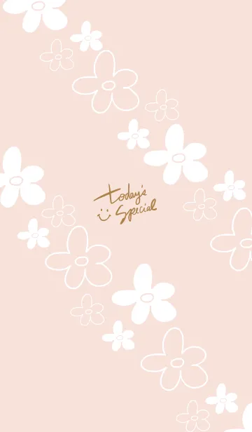 [LINE着せ替え] 手書きのお花 くすみピンク2の画像1