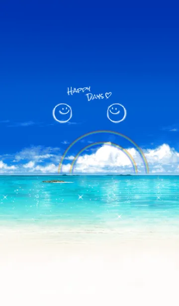 [LINE着せ替え] 運気アップ♥Happy Days in the Blue seaの画像1