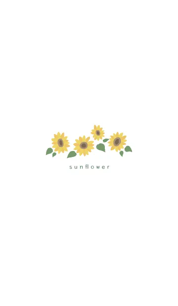 [LINE着せ替え] Simple flower/ひまわり(白)の画像1