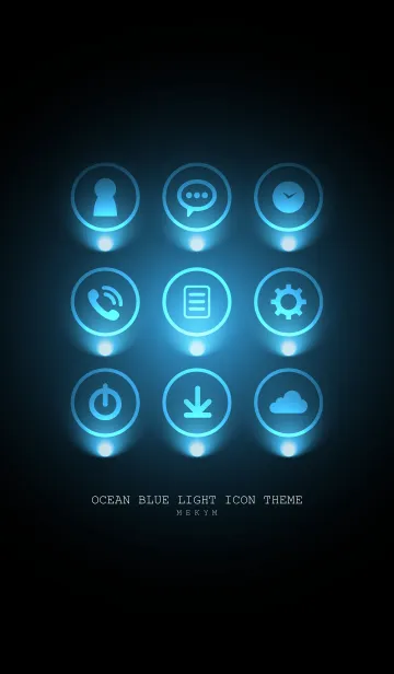 [LINE着せ替え] OCEAN BLUE LIGHT ICON THEME 2の画像1