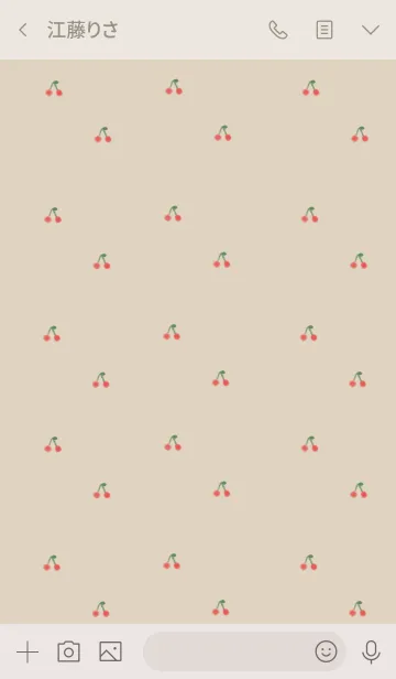 [LINE着せ替え] さくらんぼとハート。幸せな時間を。の画像3