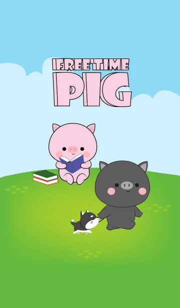 [LINE着せ替え] Free Time Love Pig (jp)の画像1