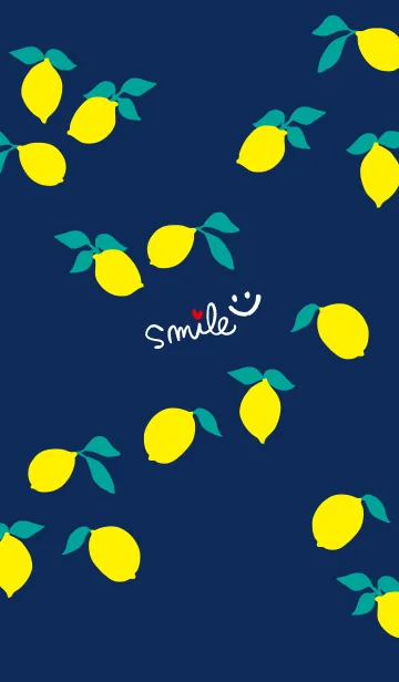 [LINE着せ替え] レモン ネイビーの画像1