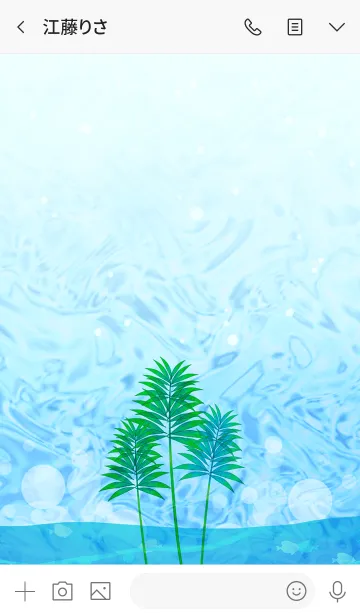 [LINE着せ替え] サマー・オーシャン・ヤシの木の画像3