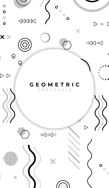 [LINE着せ替え] Geometric Grayscale 4の画像1