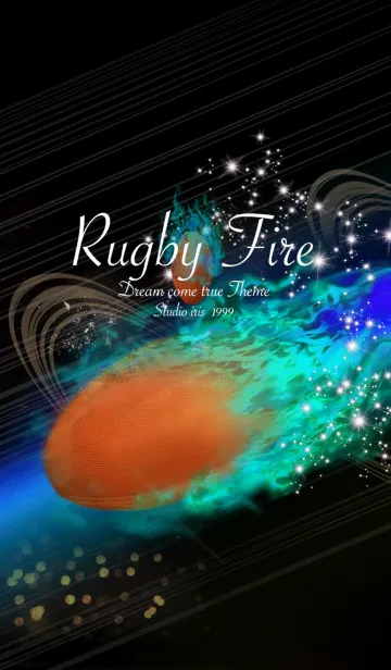 [LINE着せ替え] ラグビー 〜Rugby Fire blue〜の画像1