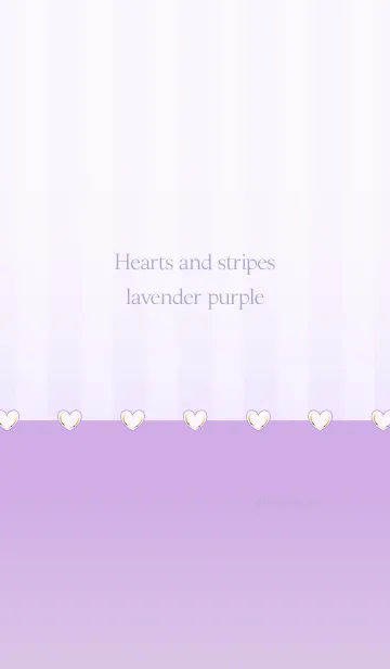 [LINE着せ替え] Hearts and stripes lavender purpleの画像1
