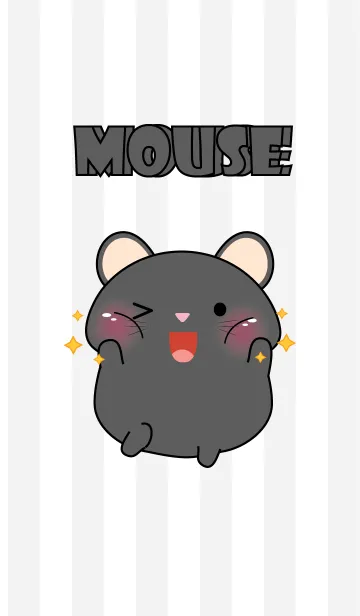 [LINE着せ替え] Oh！ I'm Cute Black Mouse (jp)の画像1