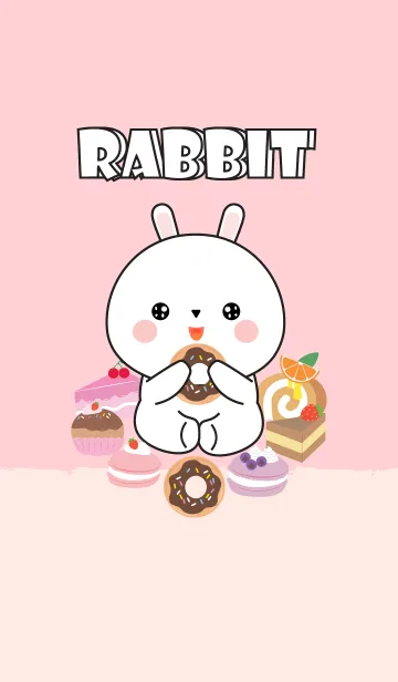 [LINE着せ替え] Sweet White Rabbit Theme (jp)の画像1