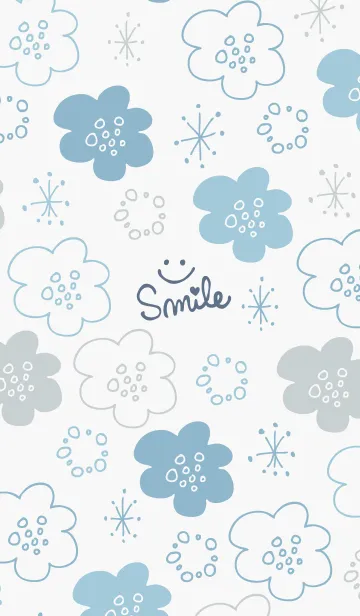 [LINE着せ替え] 手書きのお花くすみカラー16の画像1