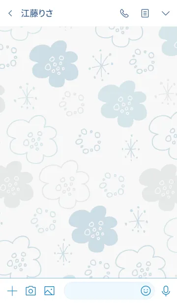 [LINE着せ替え] 手書きのお花くすみカラー16の画像3