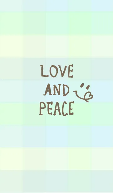 [LINE着せ替え] 緑色チェック-スマイル8-の画像1