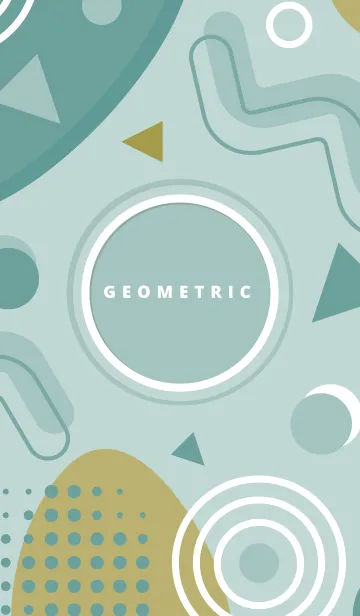 [LINE着せ替え] Geometric Jet Stream Greenの画像1