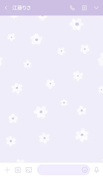 [LINE着せ替え] flower pattern / purpleの画像3