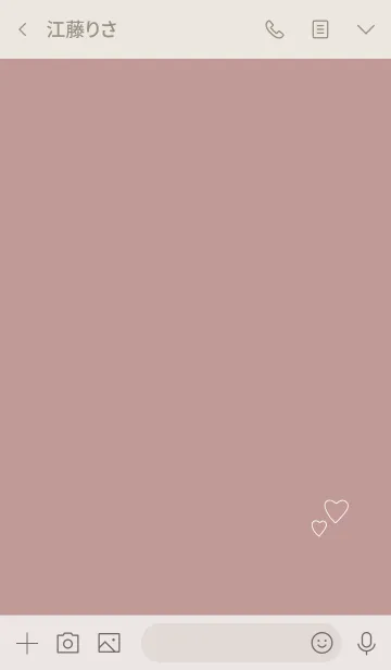 [LINE着せ替え] くすみピンクとハート。ゆるめ。の画像3