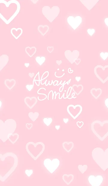 [LINE着せ替え] ハート ピンク-スマイル3-の画像1