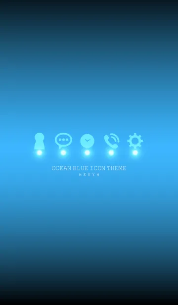 [LINE着せ替え] OCEAN BLUE ICON THEME -MEKYM-の画像1