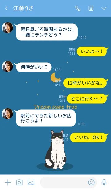 [LINE着せ替え] 月の流星（ミルクキャット）の画像4