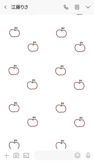 [LINE着せ替え] 線画。りんごだらけ。の画像3