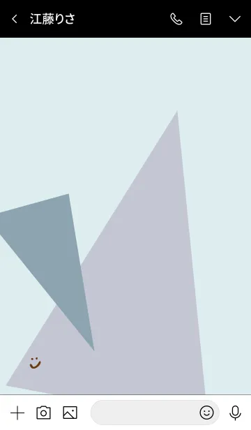 [LINE着せ替え] おしゃれ三色三角ブルー5の画像3