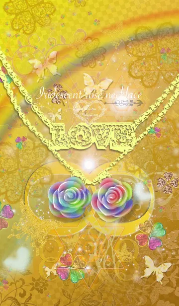 [LINE着せ替え] 運気アップ！！ Iridecent Rose Necklaceの画像1