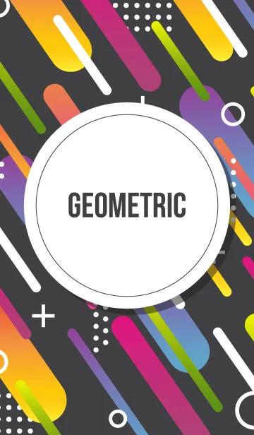 [LINE着せ替え] Geometric Black 12の画像1