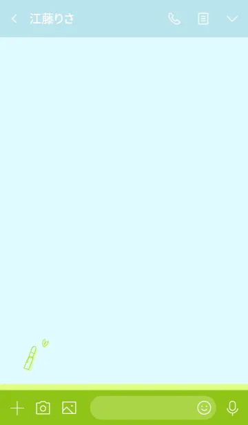 [LINE着せ替え] Love Cosmetics light green blueの画像3