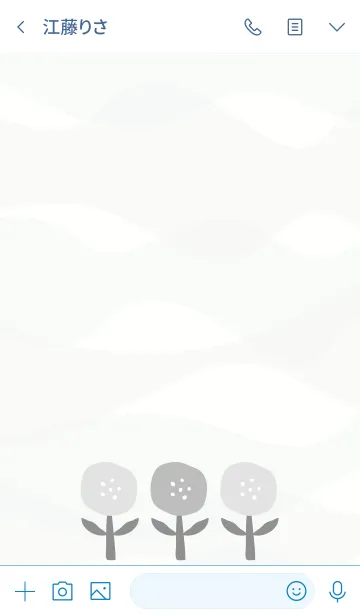 [LINE着せ替え] 3つの黒色の花 4の画像3