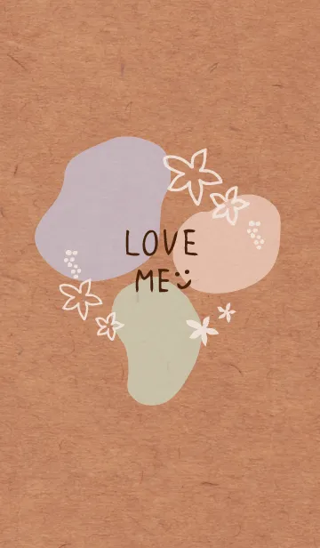 [LINE着せ替え] 有機的な丸と花4の画像1