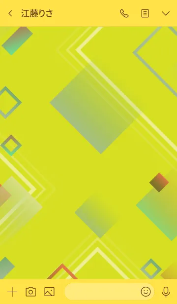 [LINE着せ替え] Geometric Pear Yellowの画像3