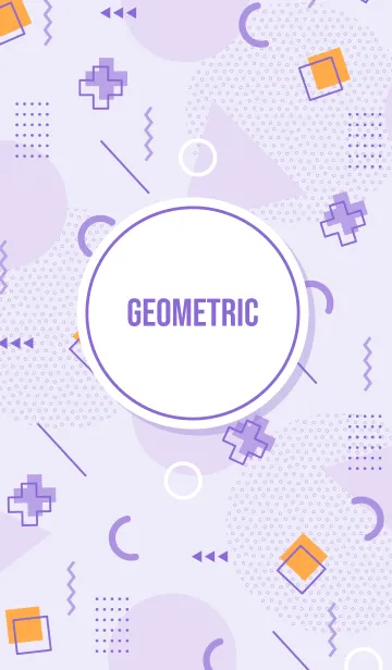 [LINE着せ替え] Geometric Quartz White & Purpleの画像1