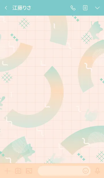 [LINE着せ替え] Abstrack Geometric Misty Roseの画像3