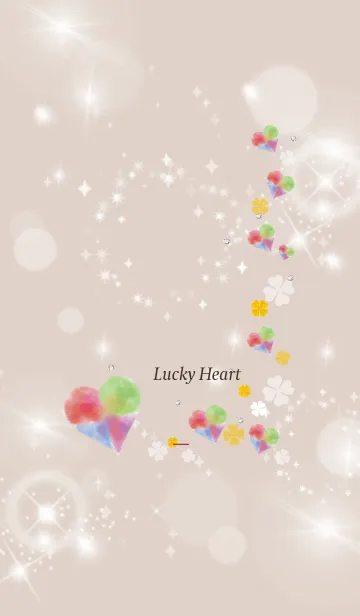 [LINE着せ替え] ボルドー : 幸運彩るハートとクローバーの画像1