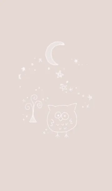 [LINE着せ替え] ふくろう と 星空の画像1