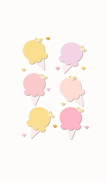 [LINE着せ替え] Cute ice-cream theme 57の画像1