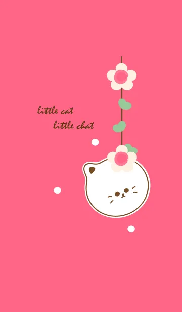 [LINE着せ替え] little cat with little flower 14の画像1