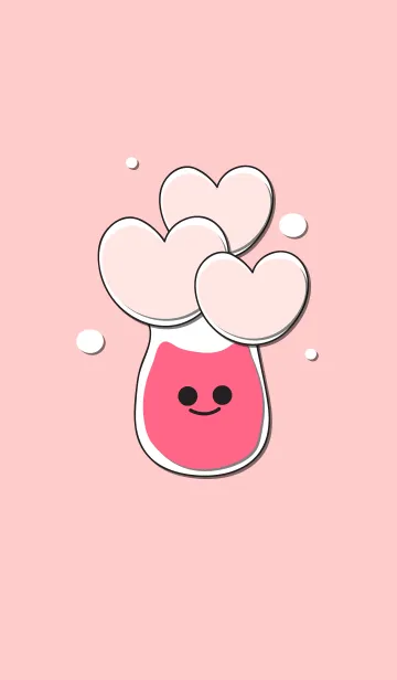 [LINE着せ替え] Heart flower in the smily vase 7の画像1