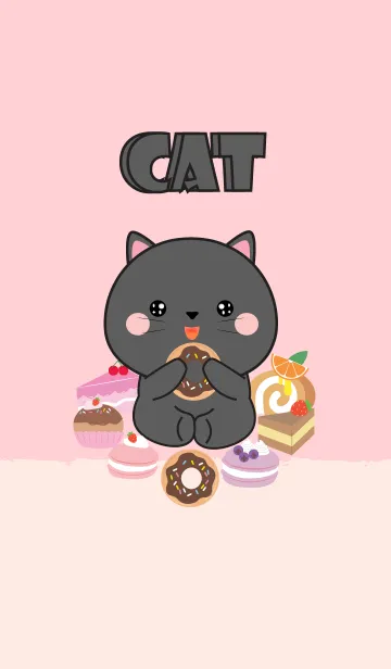 [LINE着せ替え] Sweet Black Cat Theme (jp)の画像1