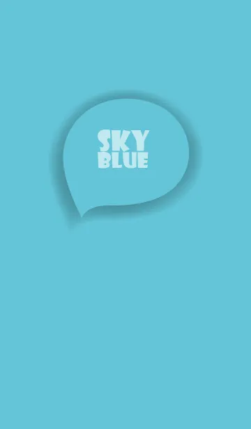 [LINE着せ替え] Love Sky Blue Button (jp)の画像1