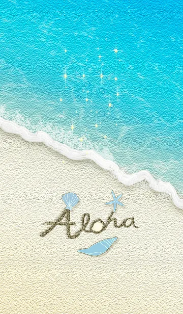 [LINE着せ替え] 水彩画*アラモアナ♡ハワイ＊ALOHA+156の画像1