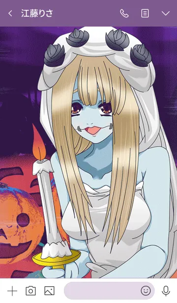 [LINE着せ替え] ラブリーハロウィン パンプキン 31の画像3