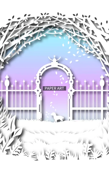 [LINE着せ替え] paper art_001の画像1