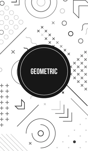 [LINE着せ替え] Geometric White 14の画像1