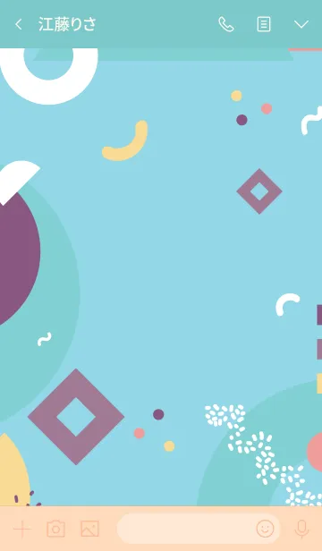 [LINE着せ替え] Geometric Cornflower 6の画像3