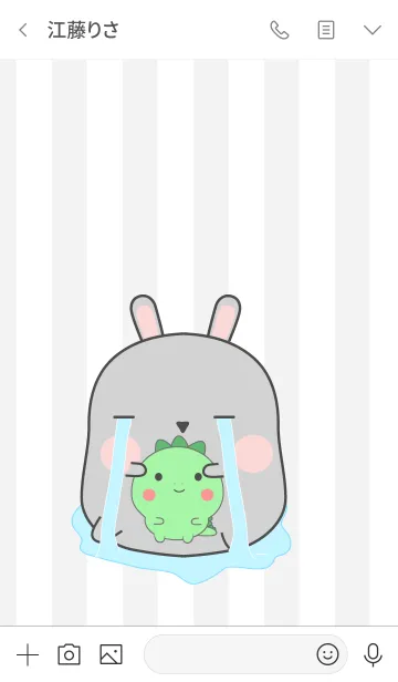 [LINE着せ替え] Oh！ I'm Cute Grey Rabbit (jp)の画像3